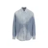Our Legacy Long Sleeve Button-down Shirt Featuring Pocket In Blue