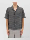 Our Legacy Heusen Checked Cotton And Silk Bowling Shirt