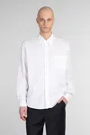 Our Legacy Off-white Coco Shirt With Point Collar And Mother Of Pearl Buttons In White