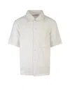 Our Legacy Textured-finish Short-sleeved Box Shirt In Neutrals