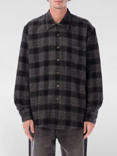Our Legacy Mens Above Oakland Low Twist Check Shirt In Black