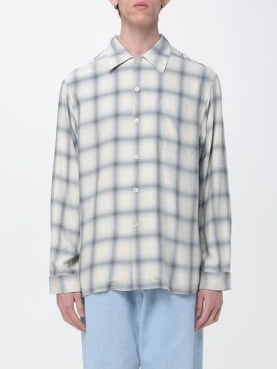 Our Legacy Off-white Drift Shirt In Blue