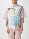Our Legacy Printed Short Sleeve Lightweight Fabric Shirt In Pink