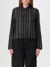 Our Legacy Shirt With Striped Pattern And Chest Pocket In Black