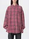 Our Legacy Relaxed Fit Plaid Shirt With Classic Collar And Button-down Front In Pink