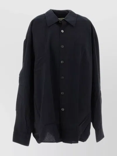 Our Legacy Shirt With Back Pleat And Chest Pocket In Black