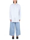 Our Legacy Striped Oversized Long-sleeve Shirt In Blue