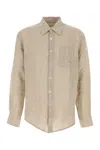 Our Legacy Textured Fabric Long Sleeves Chest Pocket Shirt In Nude