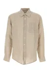 Our Legacy Textured Fabric Long Sleeves Chest Pocket Shirt In Nude