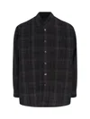 Our Legacy Borrowed Plaid Button-up Shirt In Black