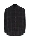 Our Legacy Borrowed Plaid Button-up Shirt In Black