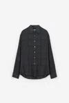 Our Legacy Check Pattern Button-down Shirt With Chest Pocket In Grey