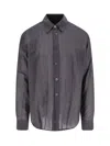 Our Legacy Sheer Fabric Long Sleeves Shirt In Grey