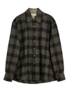 Our Legacy Long Sleeve Checked Shirt With Chest Pocket In Black