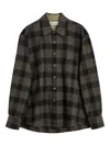 Our Legacy Long Sleeve Checked Shirt With Chest Pocket In Gray