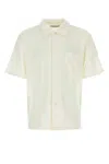 Our Legacy Short-sleeved Shirt With Classic Collar And Chest Pocket In White
