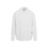 Our Legacy White Silk Classic Shirt With Curved Hem In White