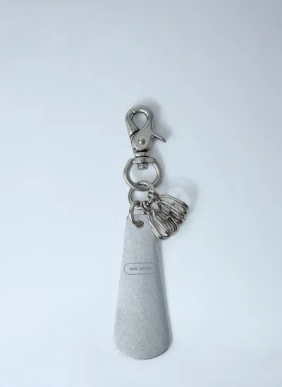Our Legacy Logo Shoehorn Keyring In Silver
