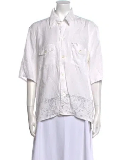 Pre-owned Our Legacy Short Sleeve Button-up Top In White