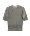Our Legacy Dual Grey Spray-dye Wool Knit Top In Multi