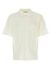 Our Legacy Short-sleeved Shirt With Classic Collar And Chest Pocket In White