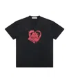 Our Legacy Mens Love Story Print Loose Love Graphic-print Cotton T-shirt In Black