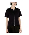 Our Legacy Short-sleeved Zipped Drawstring Hoodie In Black