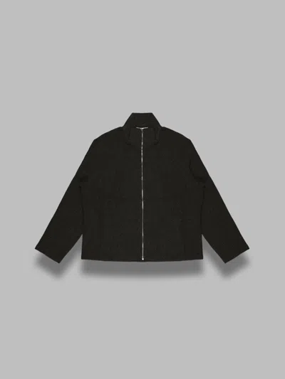 Our Legacy Shrunken Fullzip Polo In Black