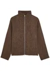 Our Legacy Brown Textured Zip-up Jacket In Brown