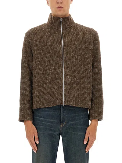 OUR LEGACY OUR LEGACY "SHRUNKEN" ZIPPERED SWEATSHIRT