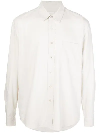 OUR LEGACY OUR LEGACY SILK-COTTON BLEND WHITE SHIRT