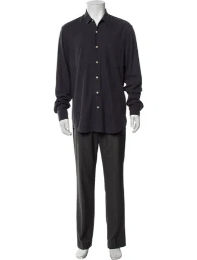 Pre-owned Our Legacy Silk Long Sleeve Shirt In Blue