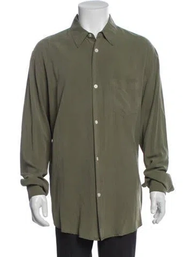 Pre-owned Our Legacy Silk Long Sleeve Shirt In Green