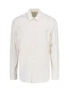 Our Legacy White Silk Classic Shirt With Curved Hem In White