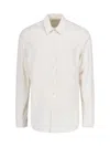 Our Legacy White Silk Classic Shirt With Curved Hem In White