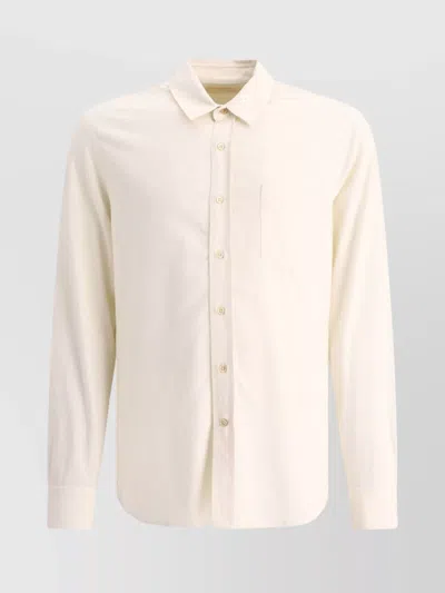 Our Legacy Silk Shirt With Long Sleeves And Chest Pocket In White