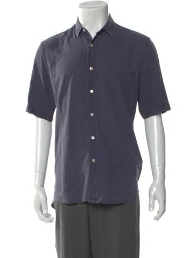 Pre-owned Our Legacy Silk Short Sleeve Shirt In Blue
