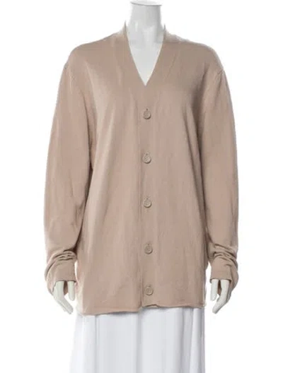 Pre-owned Our Legacy Silk V-neck Sweater In Neutral