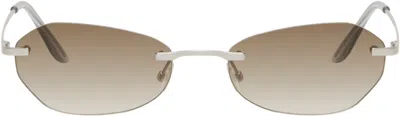 Our Legacy Silver Adorable Sunglasses In It Bubble Steel