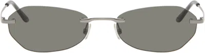 Our Legacy Silver Adorable Sunglasses In Trinity Black