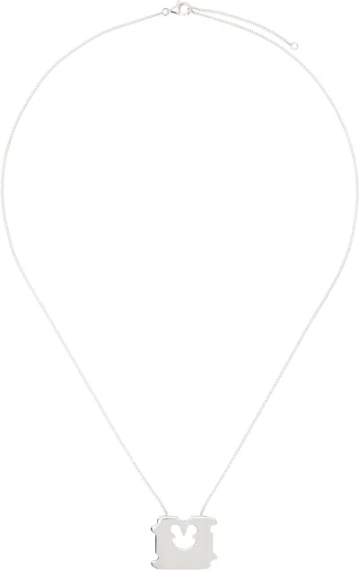 Our Legacy Silver Bread Clamp Necklace In Sterling Silver