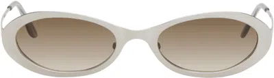 Our Legacy Silver Tad Sunglasses In It Bubble Steel