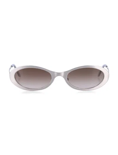 Our Legacy Silver Tad Sunglasses In Metallic