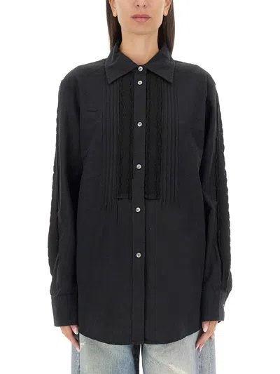 Our Legacy Sincere Pleated Shirt In Black
