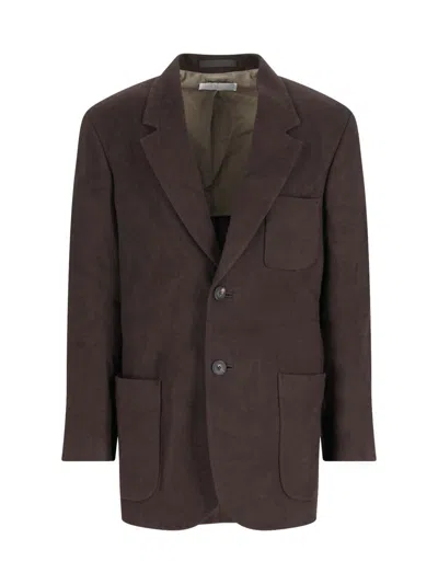 OUR LEGACY SINGLE-BREASTED LINEN BLAZER