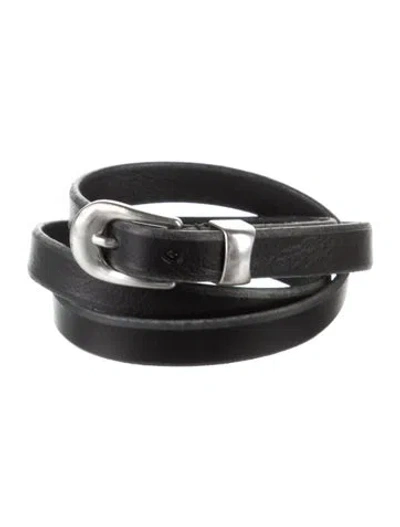 Pre-owned Our Legacy Skinny Leather Belt In Black