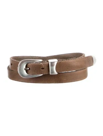 Pre-owned Our Legacy Skinny Leather Belt In Brown