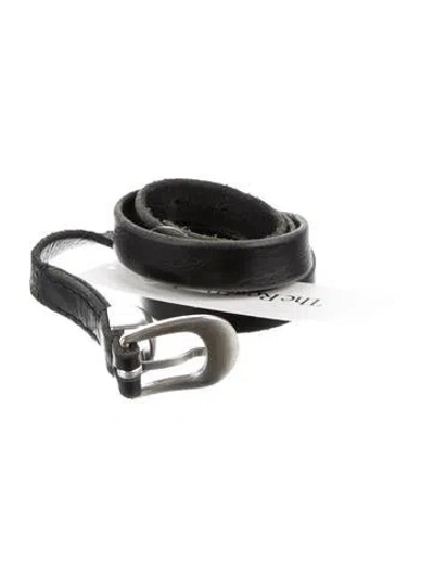 Pre-owned Our Legacy Skinny Leather Belt Kit In Black