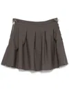 Our Legacy Object Mini Skirt In Grey Atom Check