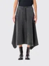 Our Legacy Lounge Cotton Skirt With Asymmetric Hem In Black